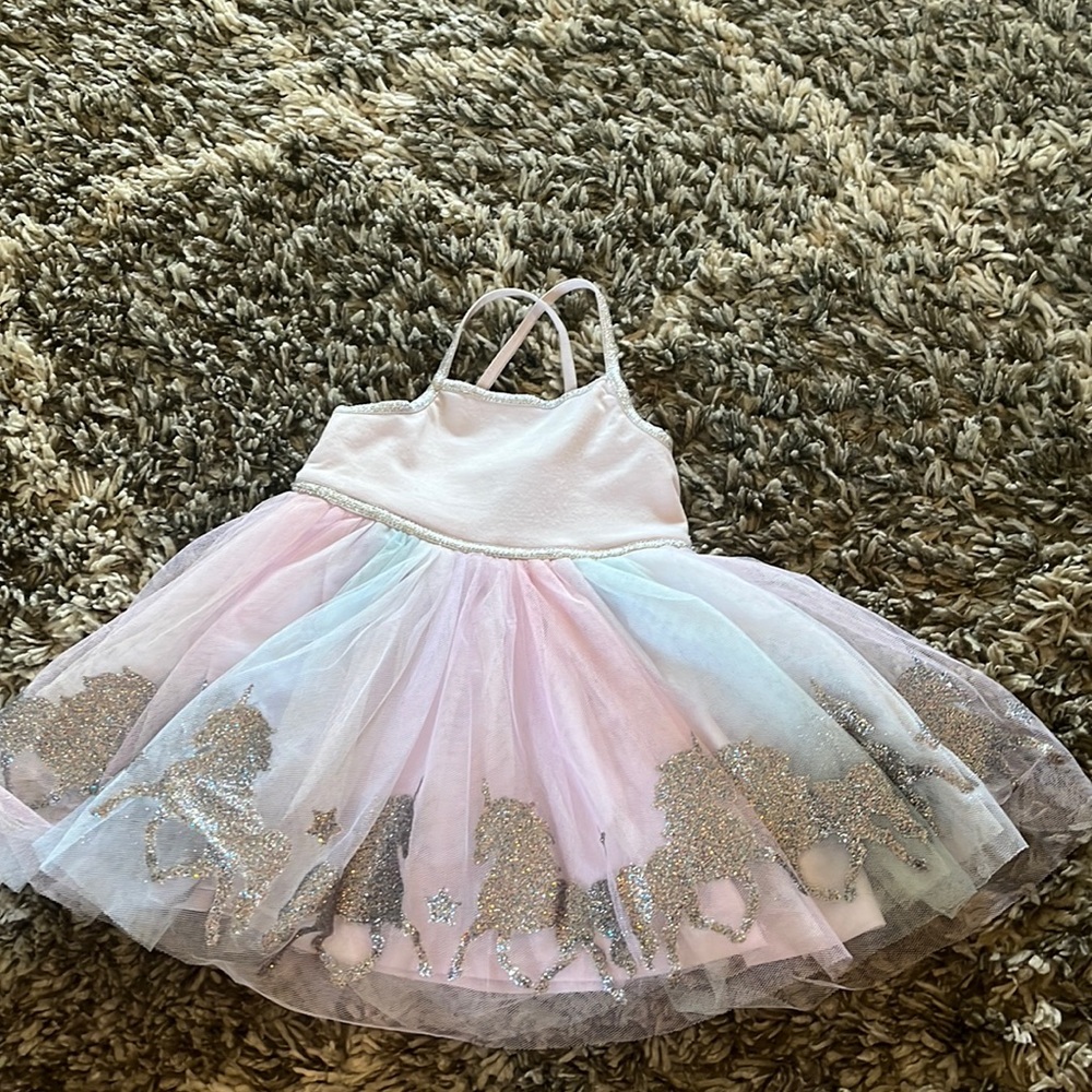Zunie sparkly unicorn dress 2T
